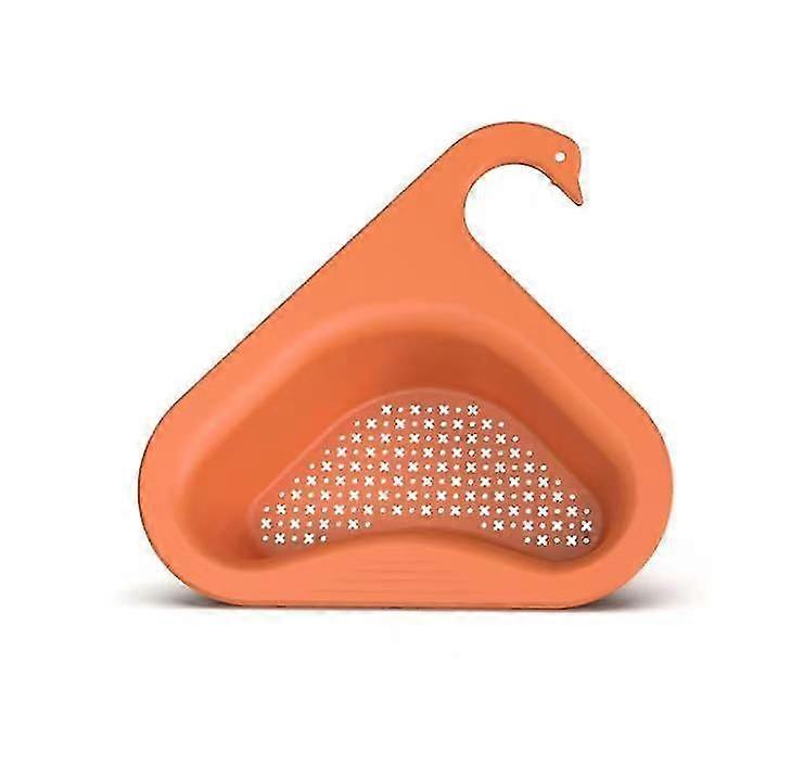 Thickened Triangle Sink Rack, Swan Shaped Sink Strainer Basket, Storage Shelf