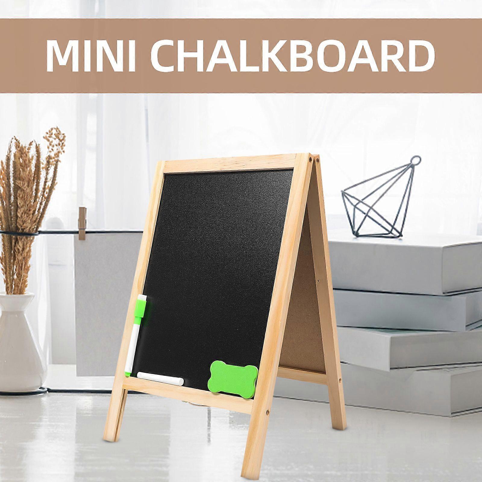 Magnetic Double-sided Blackboard Chalkboard Rectangular Hanging Blackboard Party Table Number Place Tag Message Board Signs Memo Board