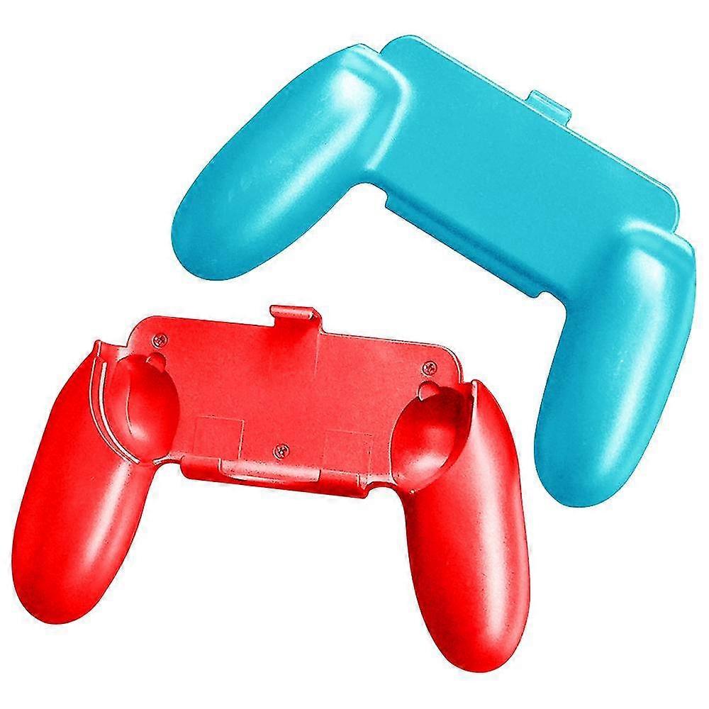 Switch Joy-Con Grip, Responsive Buttons Color Matching 2-Pack For Nintendo Switch Controllers, Red & Blue