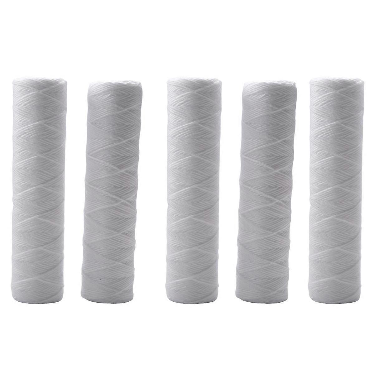 5 Micrometre 10 x 2.5 Inch String Wound Sediment Water Filter Whole House Sediment Filtration, Unive