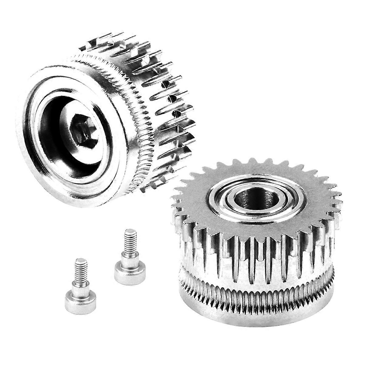 2Pcs for K1 K1C K1 Max Extruder Accessories All Metal Filament Gear 3D Printer Accessories Two Gear