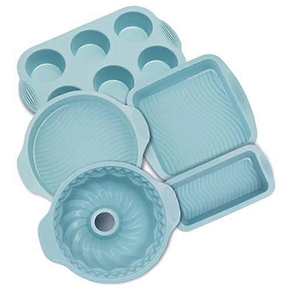 Silicone Bakeware Set Nonstick Baking Pans Cake Molds Set for Baking Cookies Baking Sheet Cake Pan B