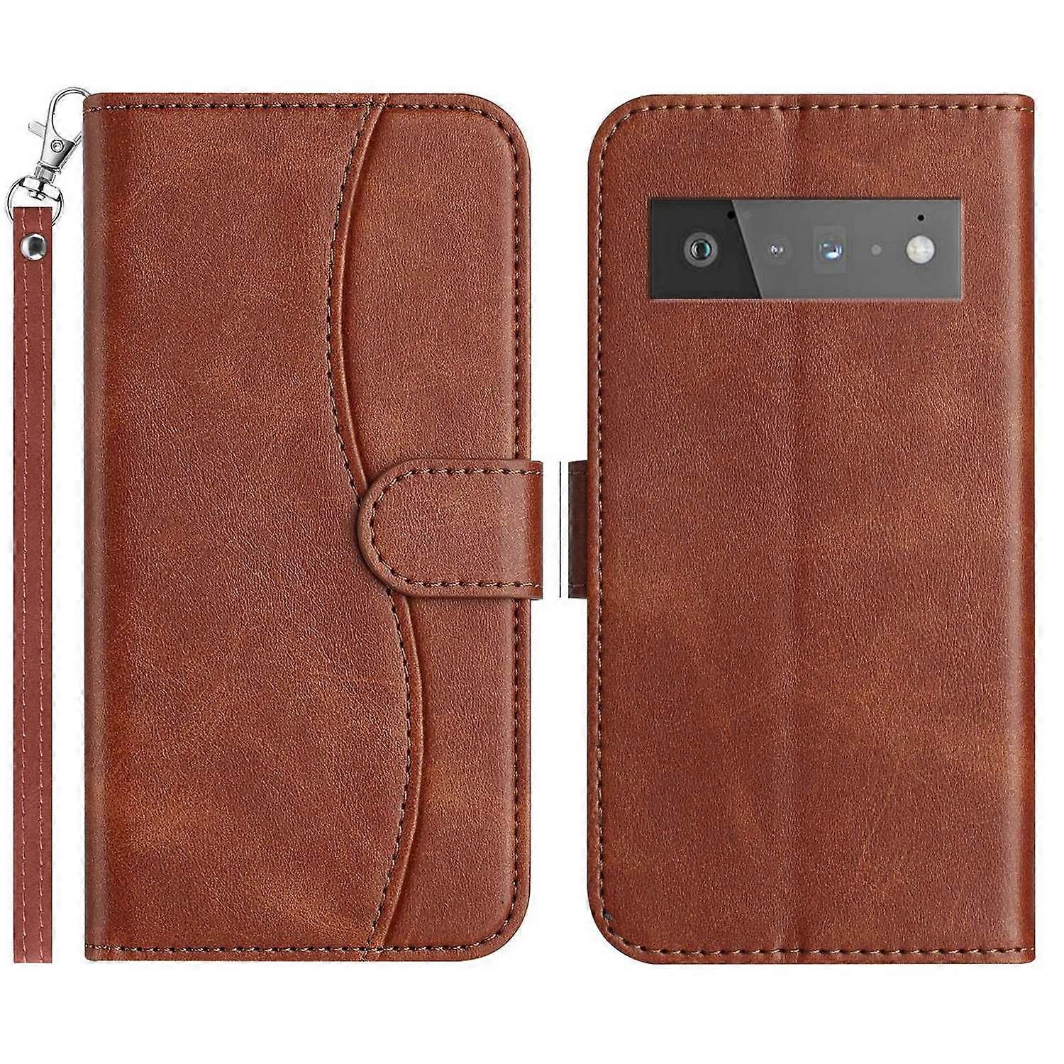 Dubbelvikt läderfodral för Google Pixel 6 Pro