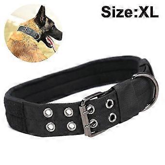 Hondenhalsband met verstelbare gesp met vijf snelheden, hondentraining hondenhalsband nylon, zwart, XL