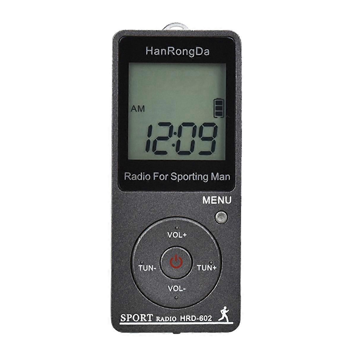  Portable AM FM Mini Radio LED Display with Pedometer