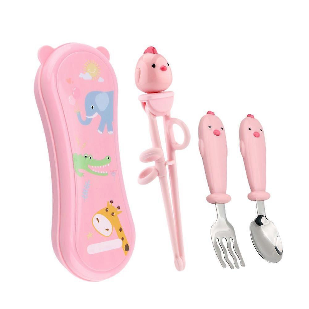 Children's tableware training chopsticks baby learning chopsticks fork spoon complementary food tableware set