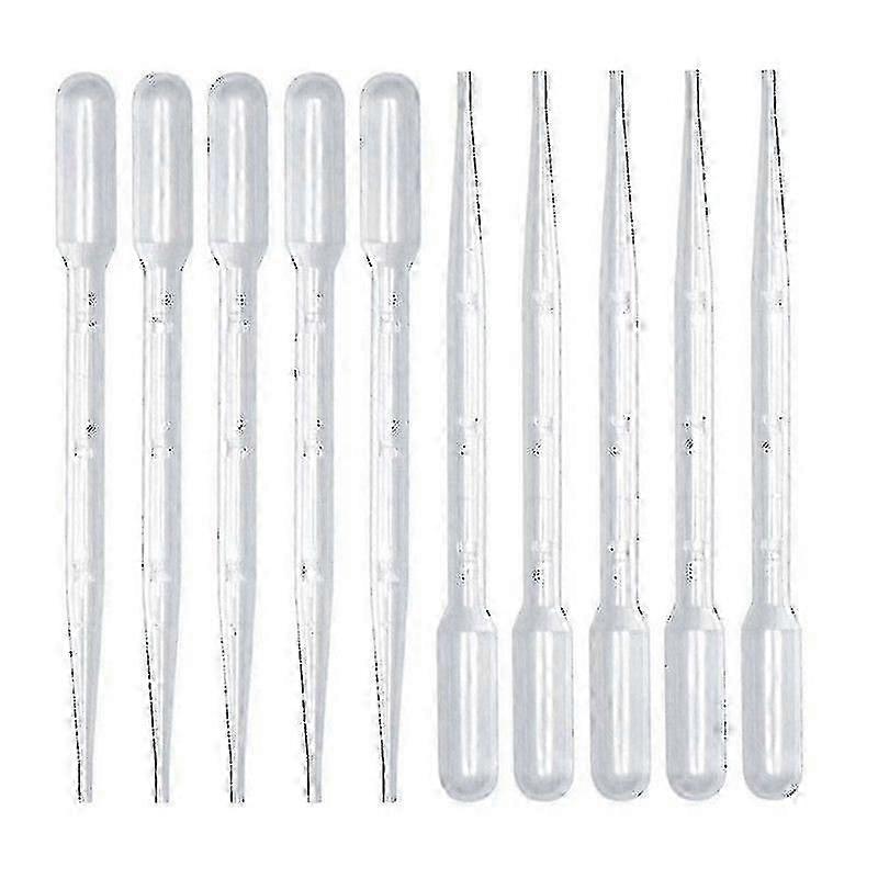 100pcs 3ml Disposable Graduated Pasteur Pipette Plastic Dropper Urine Straw Lab School Tools Pasteur Straw Dropper