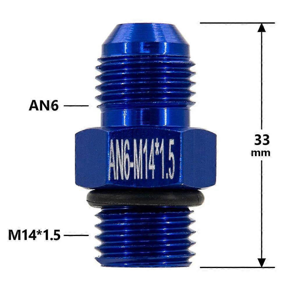 Universal AN6 AN8 AN10 AN12 A AN A M16 / M18x1.5 Rosca recta Aceite combustible Accesorio de manguera de aire Adaptador macho Accesorios para automóviles