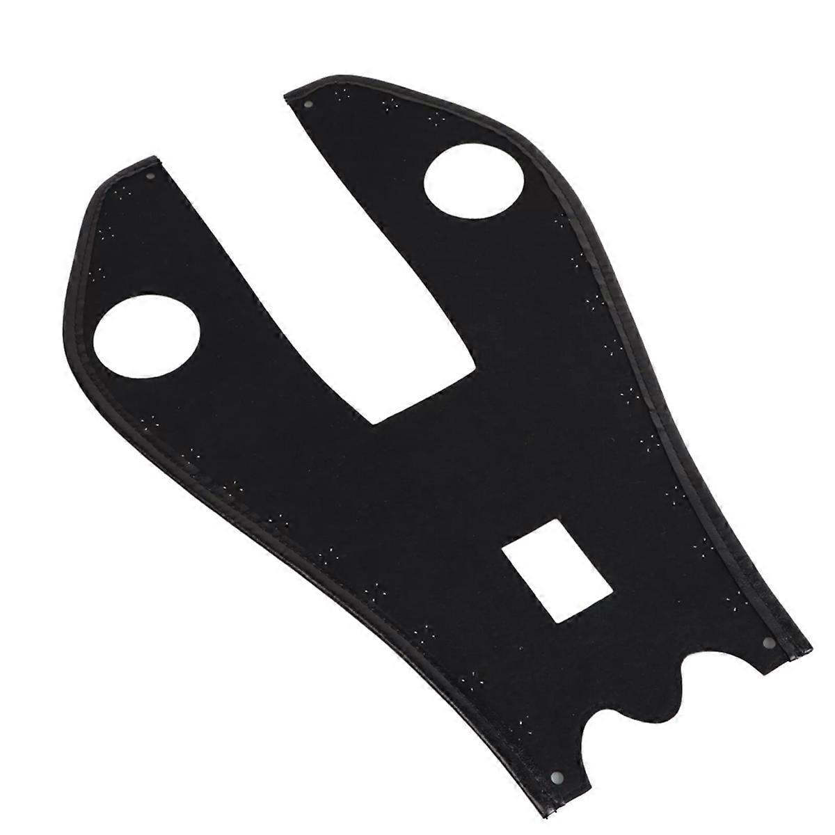 Black PU Leather Chrome Plated Rivet Tank Pad Panel Cover for Road Model FLHRC Motorcycle-Gas Tank
