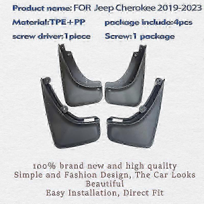 Apply Unique For Jeep Cherokee 2019-2023 Mudguard Fender Mud Flap Guards Splash Mudflaps Car Accessories Mudguards Front Rear 4pcs