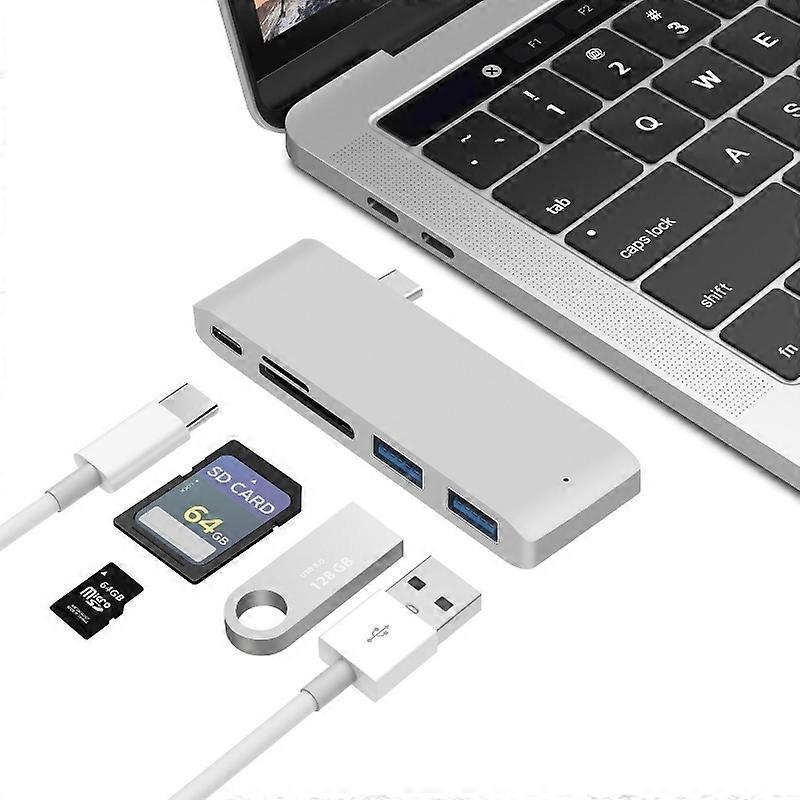 USB-C to HDMI Docking Station , Specification: 5 in 1 Silver 5 in 1 Silver