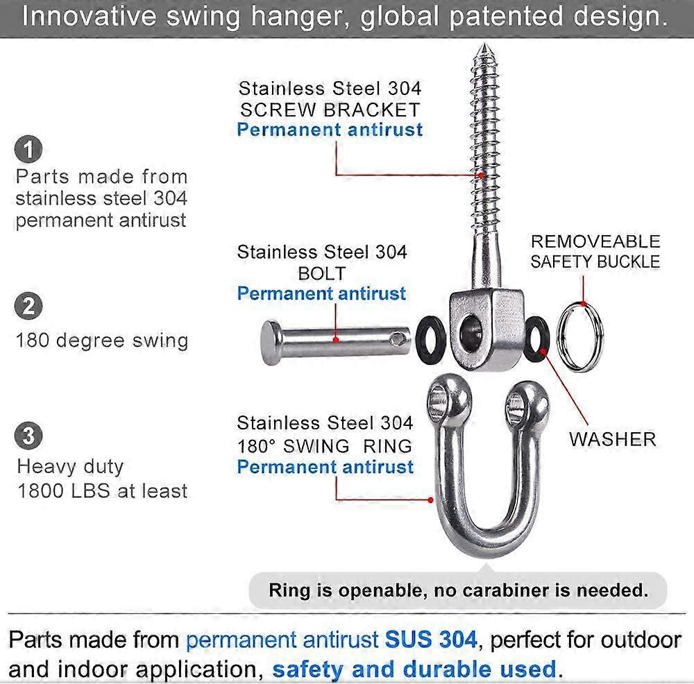180 Rotation Screw Set Bracket Hammock Hook