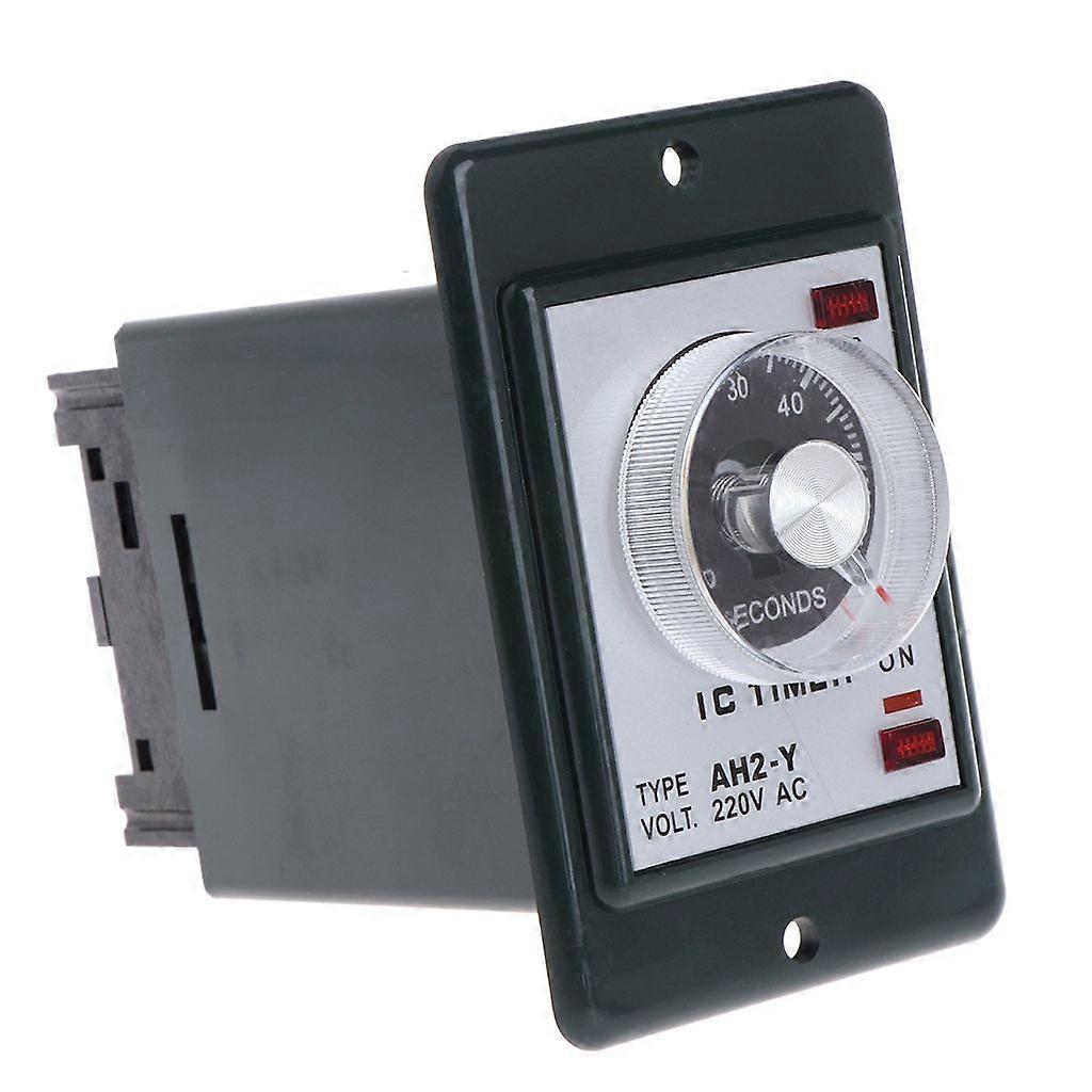 0-60 seconds/minutes Power On Delay Timer Time relay w socket base AC 220V AH2-Y
