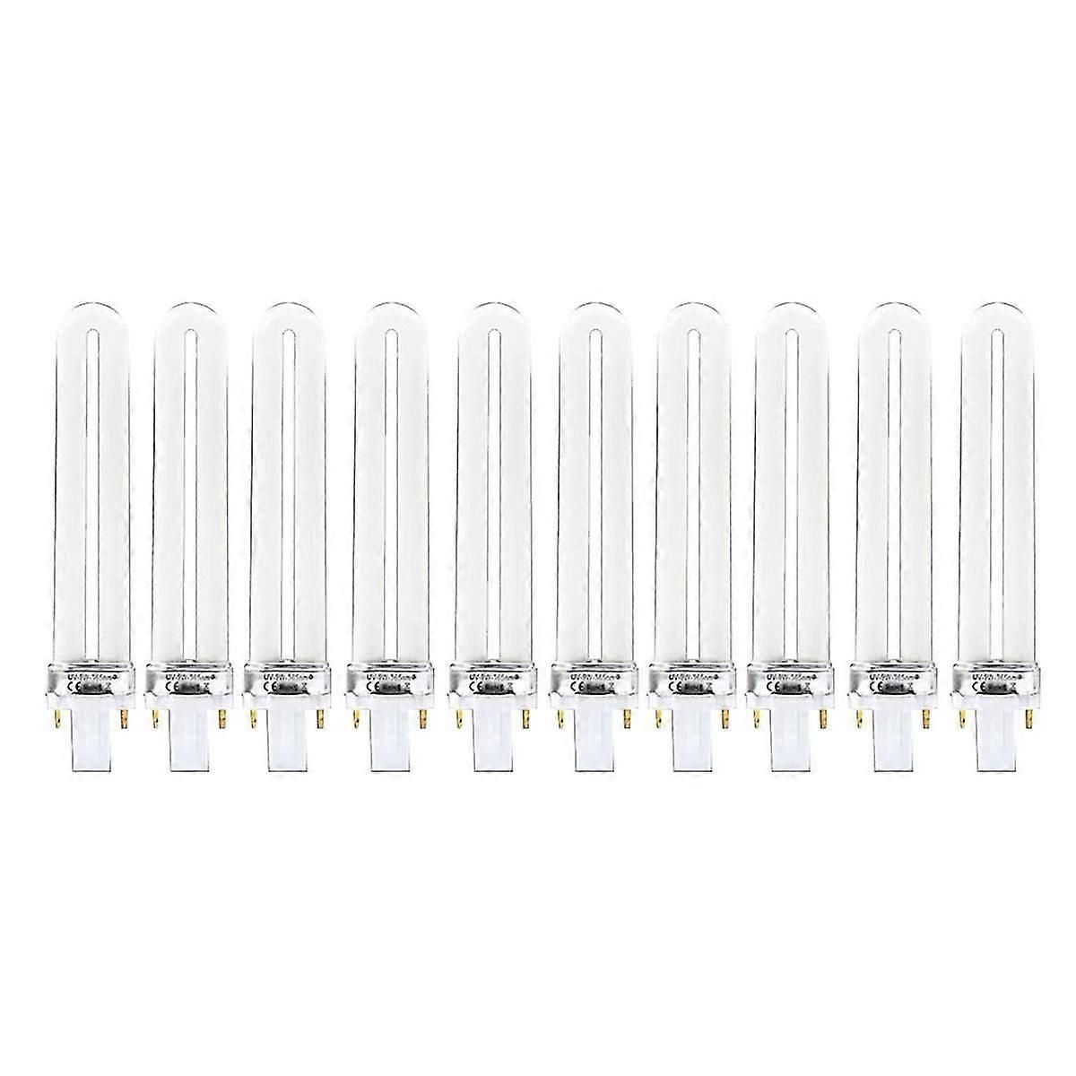 10 قطع 9 واط آلة الأشعة فوق البنفسجية للأظافر 365 نانومتر مصباح لمبة أنبوب