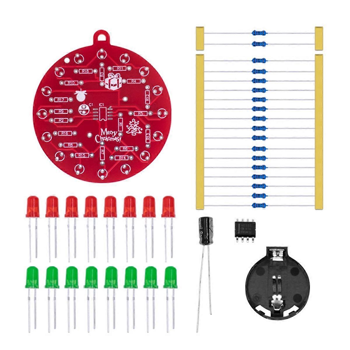 NE555 LED Christmas Tree Decoration LED Blinking PCB Soldering Kit