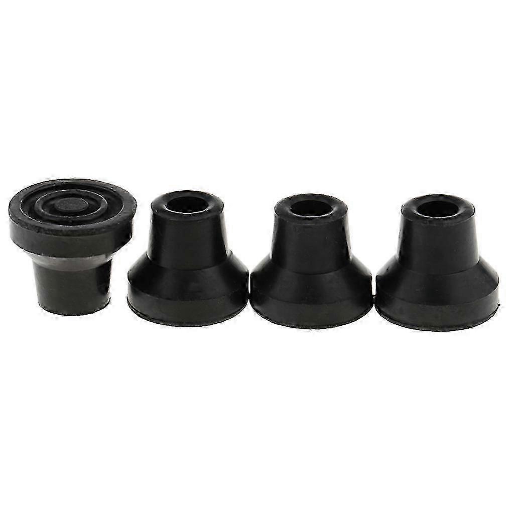 4x sklisikre, stabile, støtdempende krykkestokktupper, 13 mm