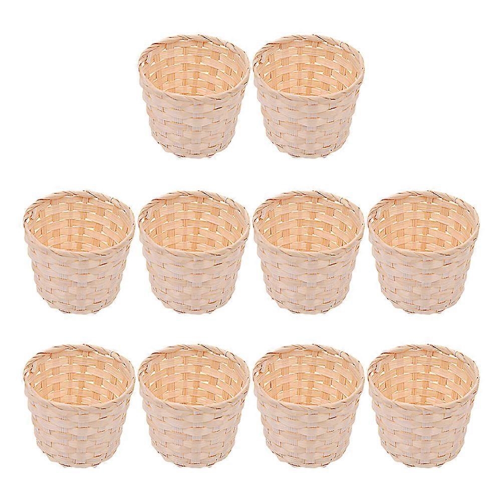 Bamboo Woven Baskets, Multi-Purpose Storage for Home and Events