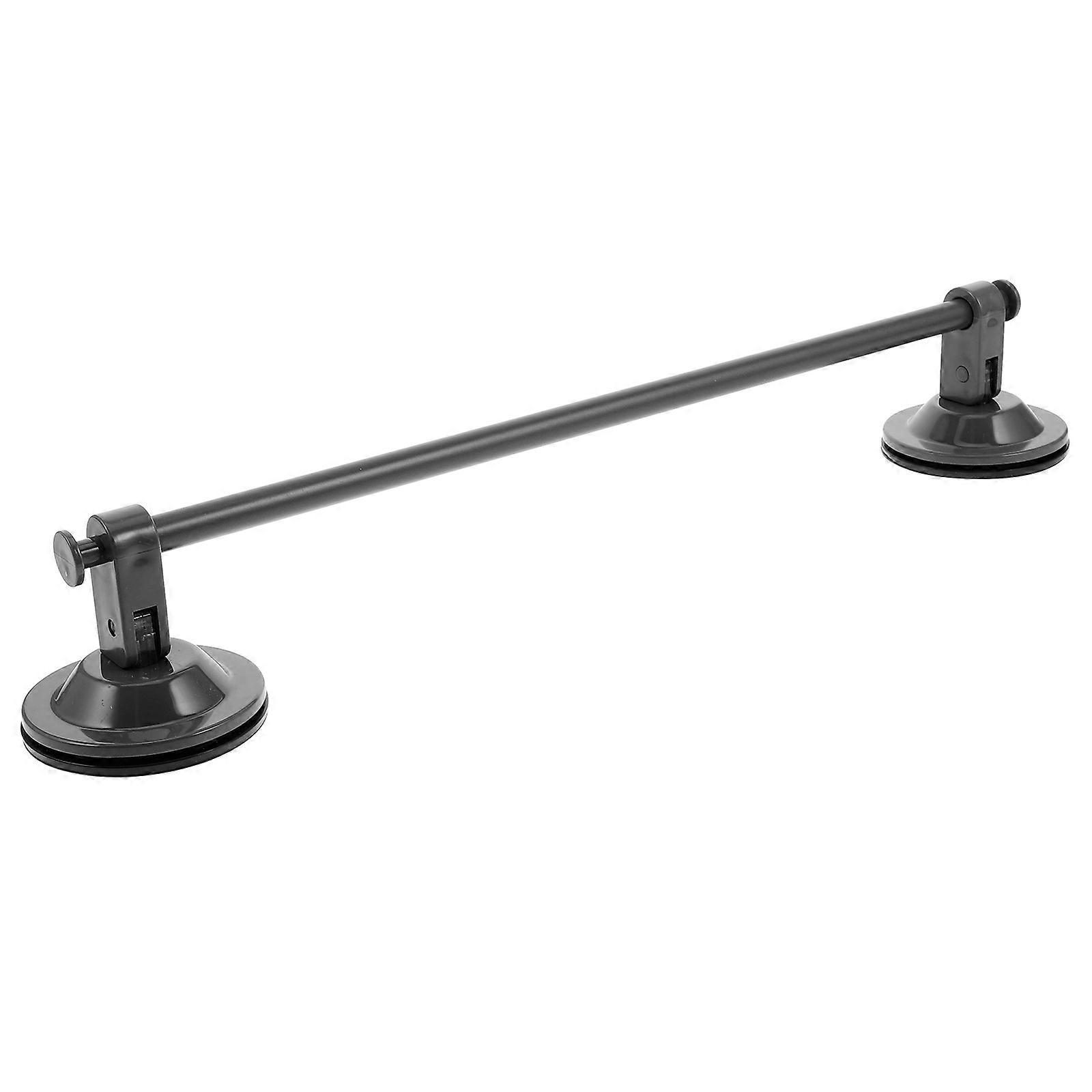 Suction Cup Towel Rack No Drilling Aluminum Alloy Heavy Duty for Bathroom Kitchen Dark Grey