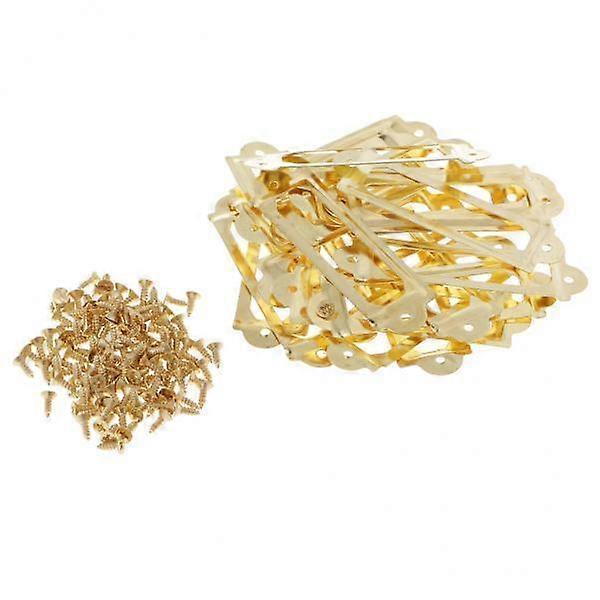 Golden Drawer Label Clips - 60 Pack