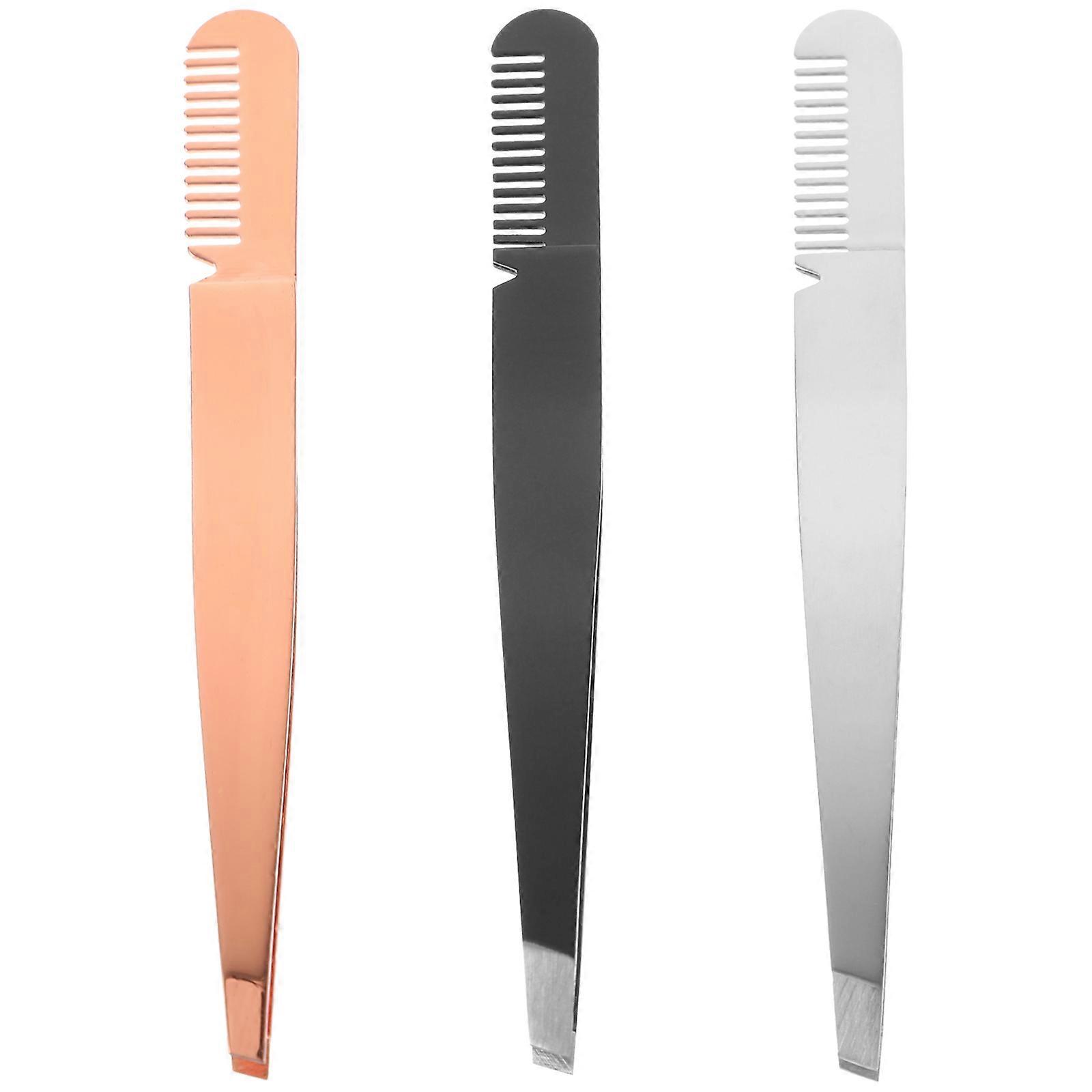 Travel-Friendly Eyebrow Tool, Comb and Tweezer for