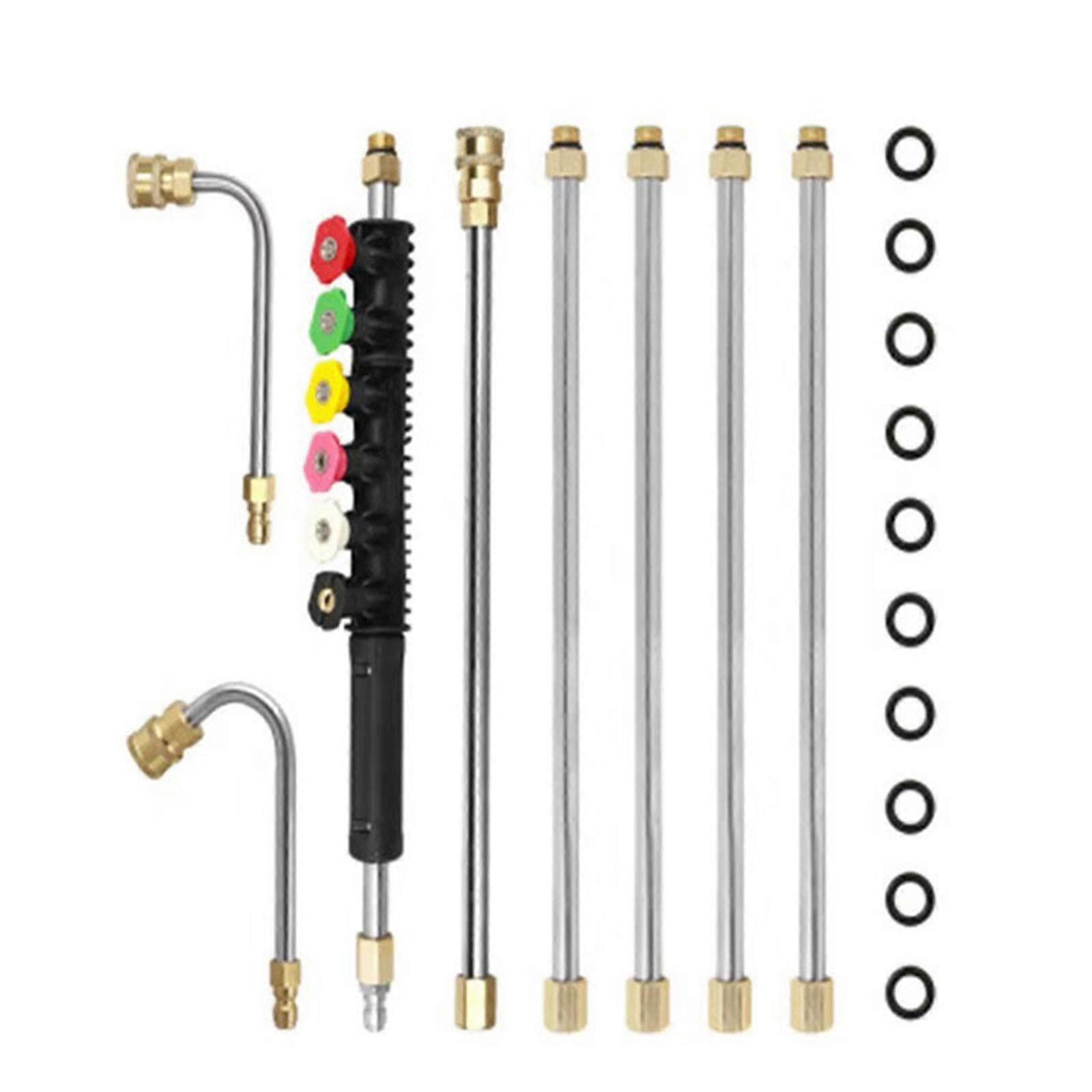 High Pressure Washer Extension Wand set Gutter Cleaner Rod Set Simple Installation for Car Wash & Hard To Reach Areas