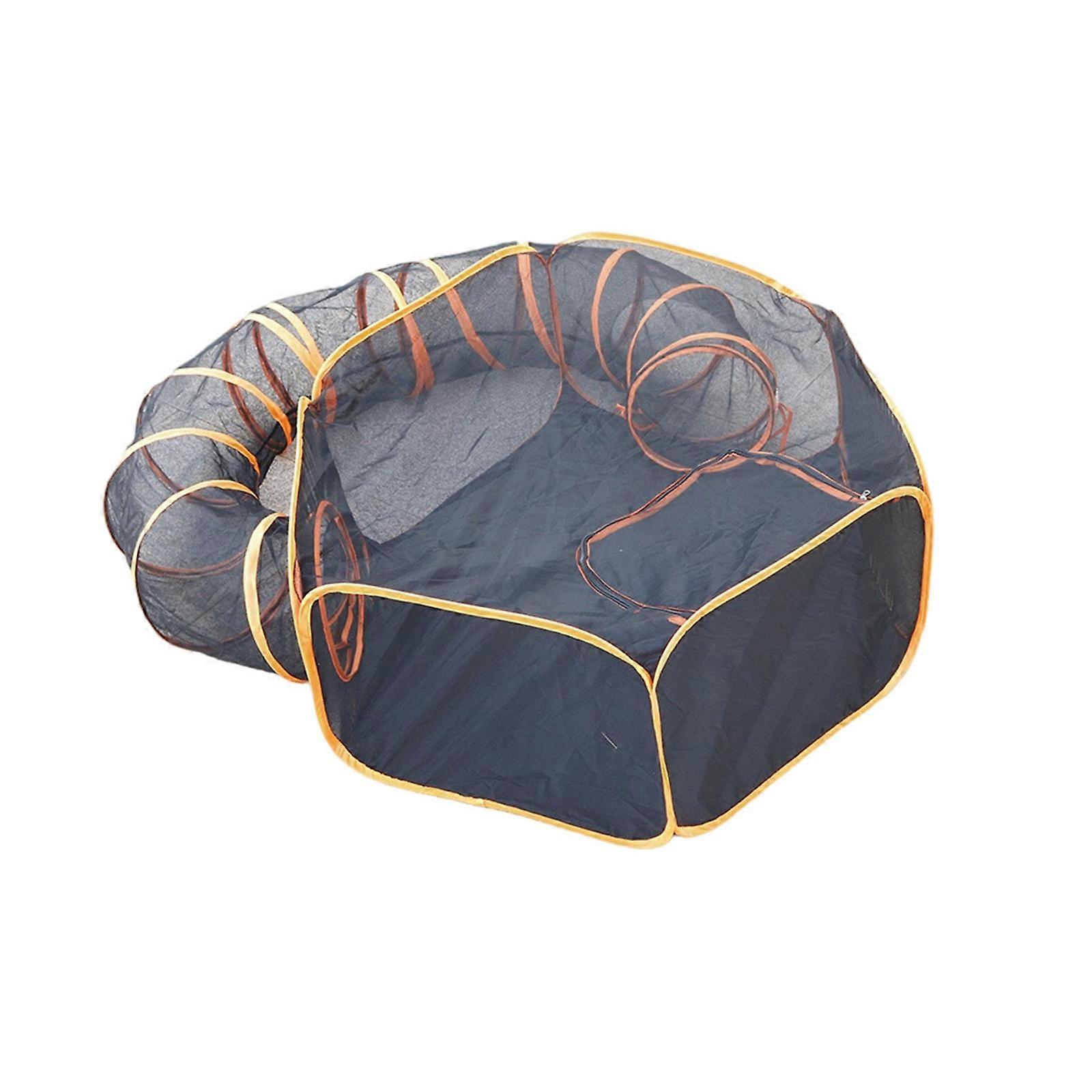 Collapsible Cat Tunnel & Cube for Pet Dogs Hideaway Play Tunnel Playpen Toy Tunnel Tube Playtent Pet Interaction Toy