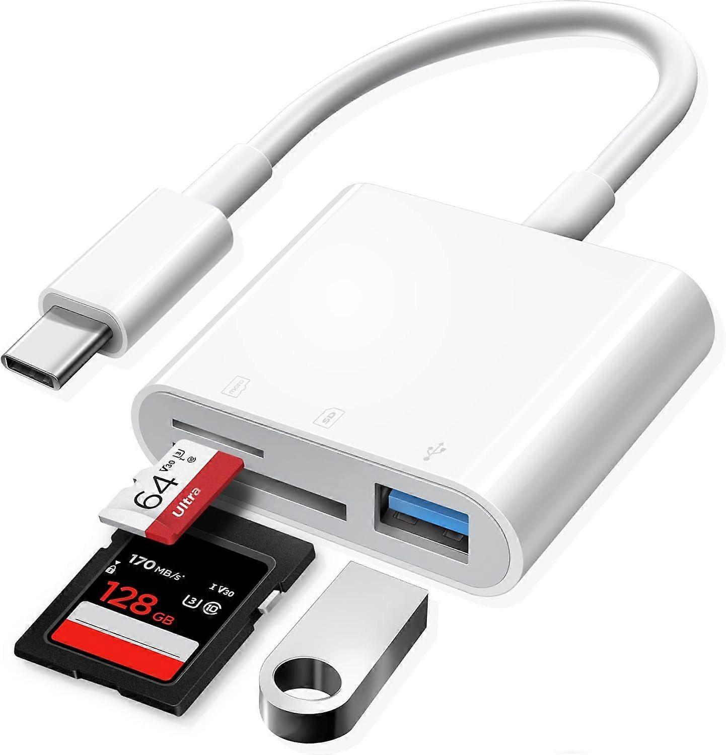 USB C SD Card Reader,  USB C to SD Card for iPhone 15 16/iPad/Mac/Laptop