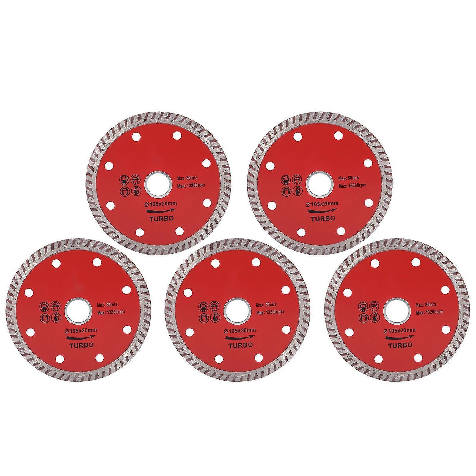 High quality  105mm Diamond Corrugated Ceramic Cutting Blade (5 in a pack)