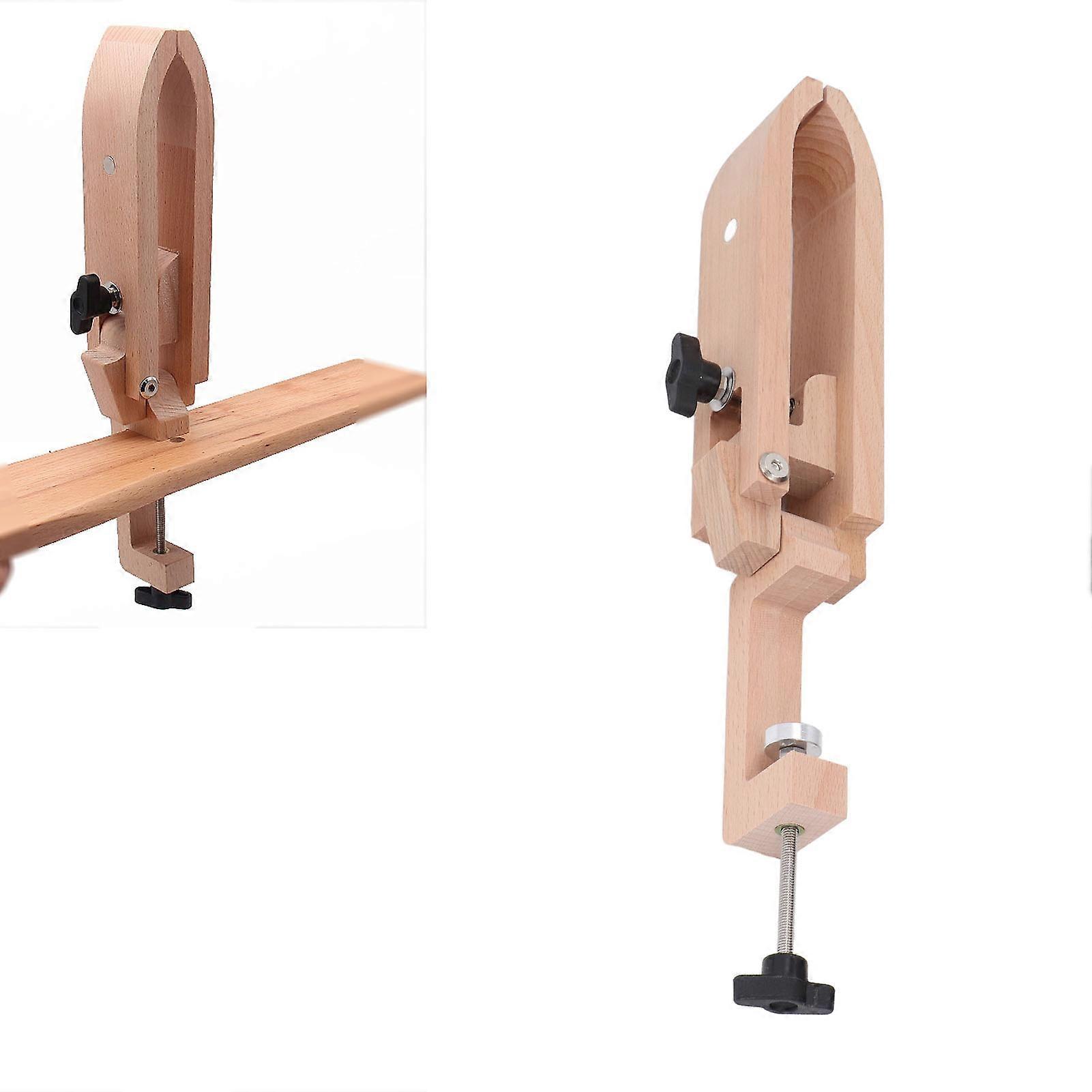 Hand Sewing Clamp with Hex Wrench Beech Wood Rotatable Stitching Tool