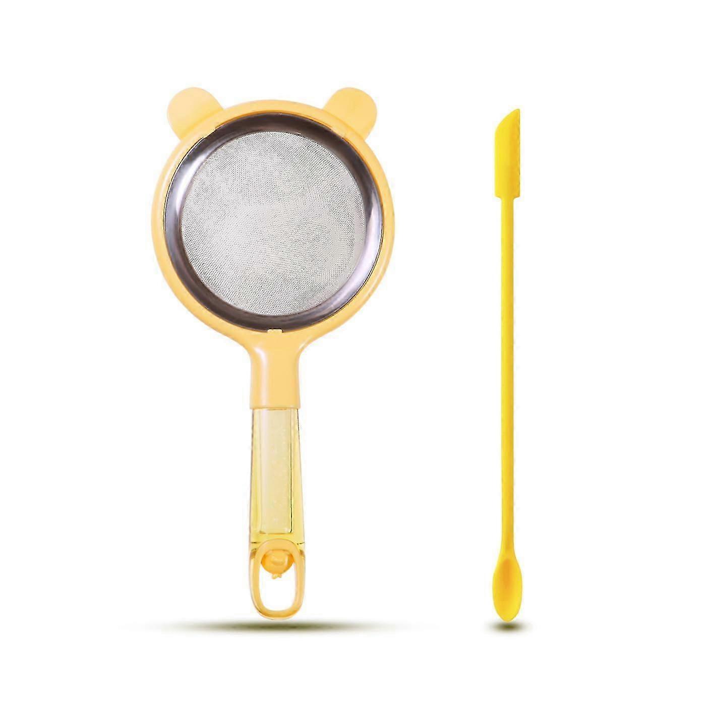 Stainless Steel Fine Mesh Flour Sifter with Kitchen Spatula