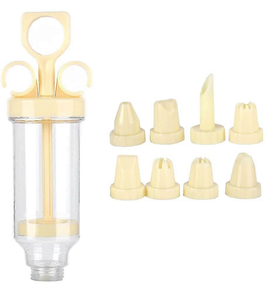 Baking Supplies - Piping Syringe - Cake Decorating Kit with 8 Piping Tips - Cupcake Injector/Decorating Icing Set
