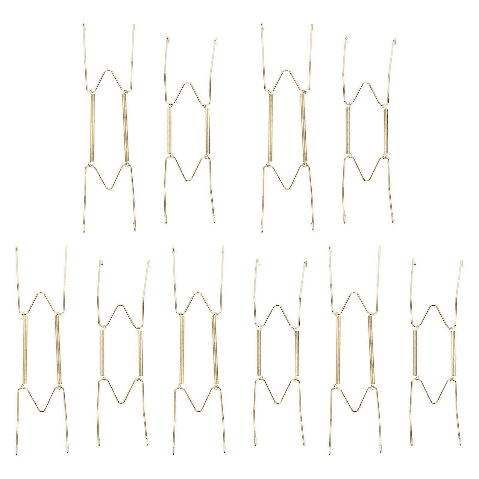 10pcs Wire Plate Hanger Spring Hook Wall Mount for Decorative Plates