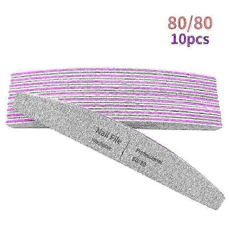 プロフェッショナルネイルヤスリセット 80グリット 10個 マニキュア&ジェルポリッシュバフ用