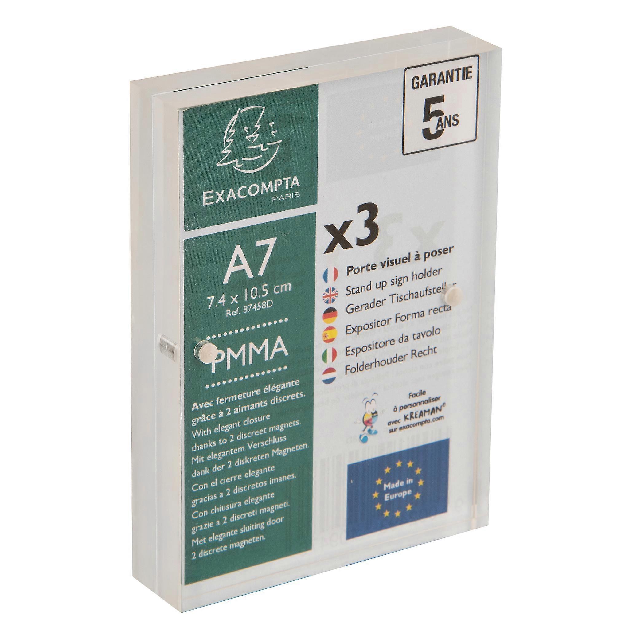 Exacompta 87458D 15x Pack3 Soportes visuales cierre magnet.A7