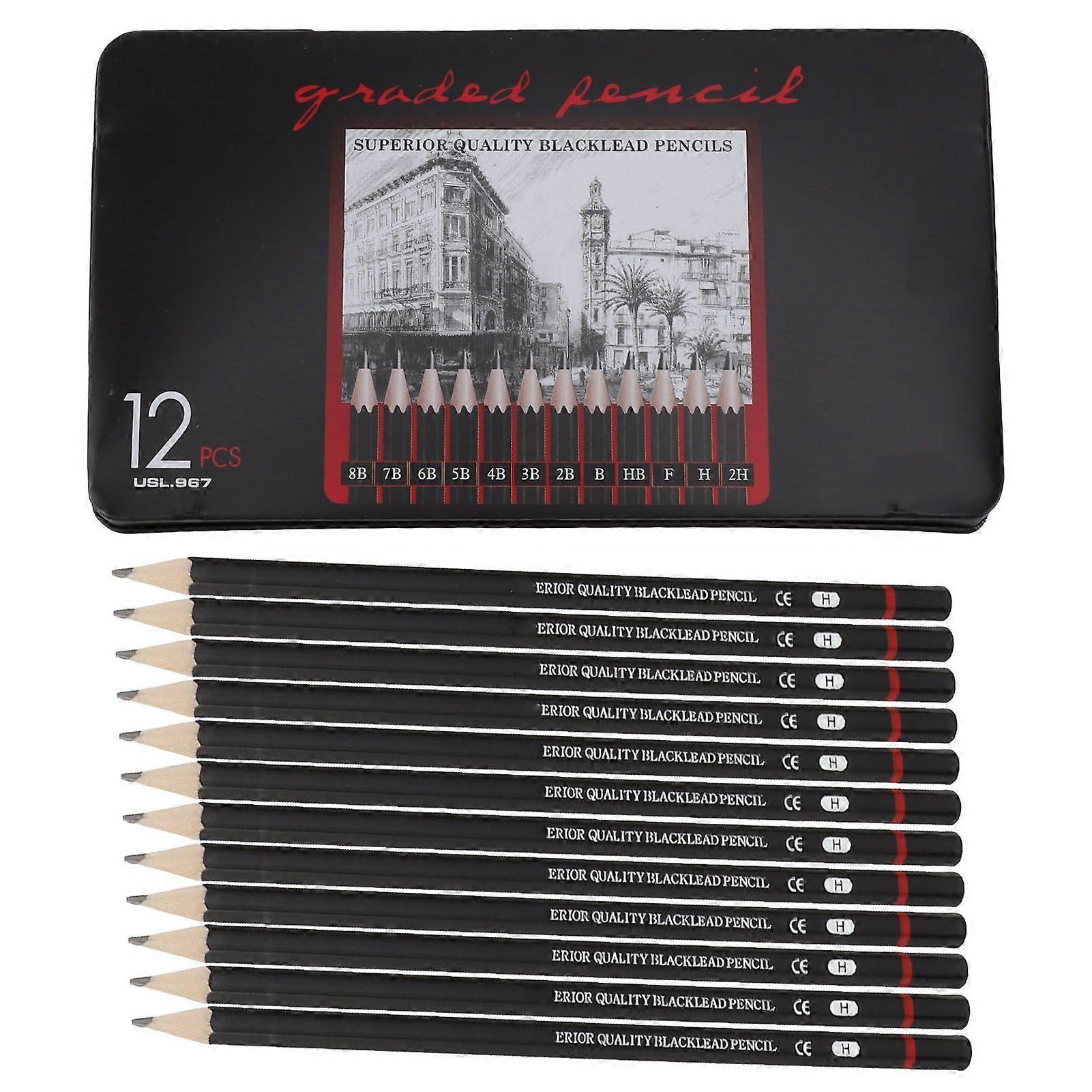 2025 Latest Model  12pcs Pencils Set Double Sided Erasable Pre Sharpened