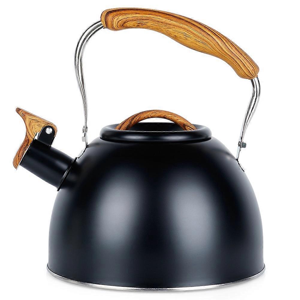 Elkedel med fløjte, stål, sort, 2,5 l