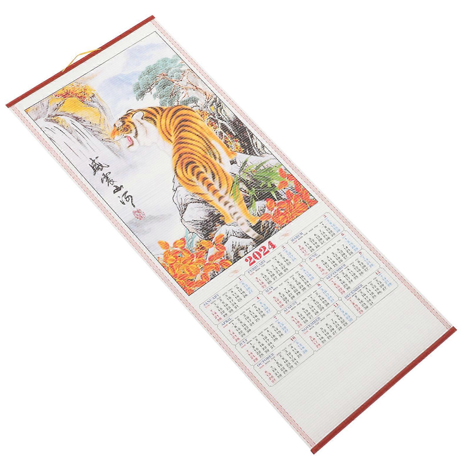 Wall Calendar Celebrating Chinese New Year, Ideal for Displaying in Various Living Spaces