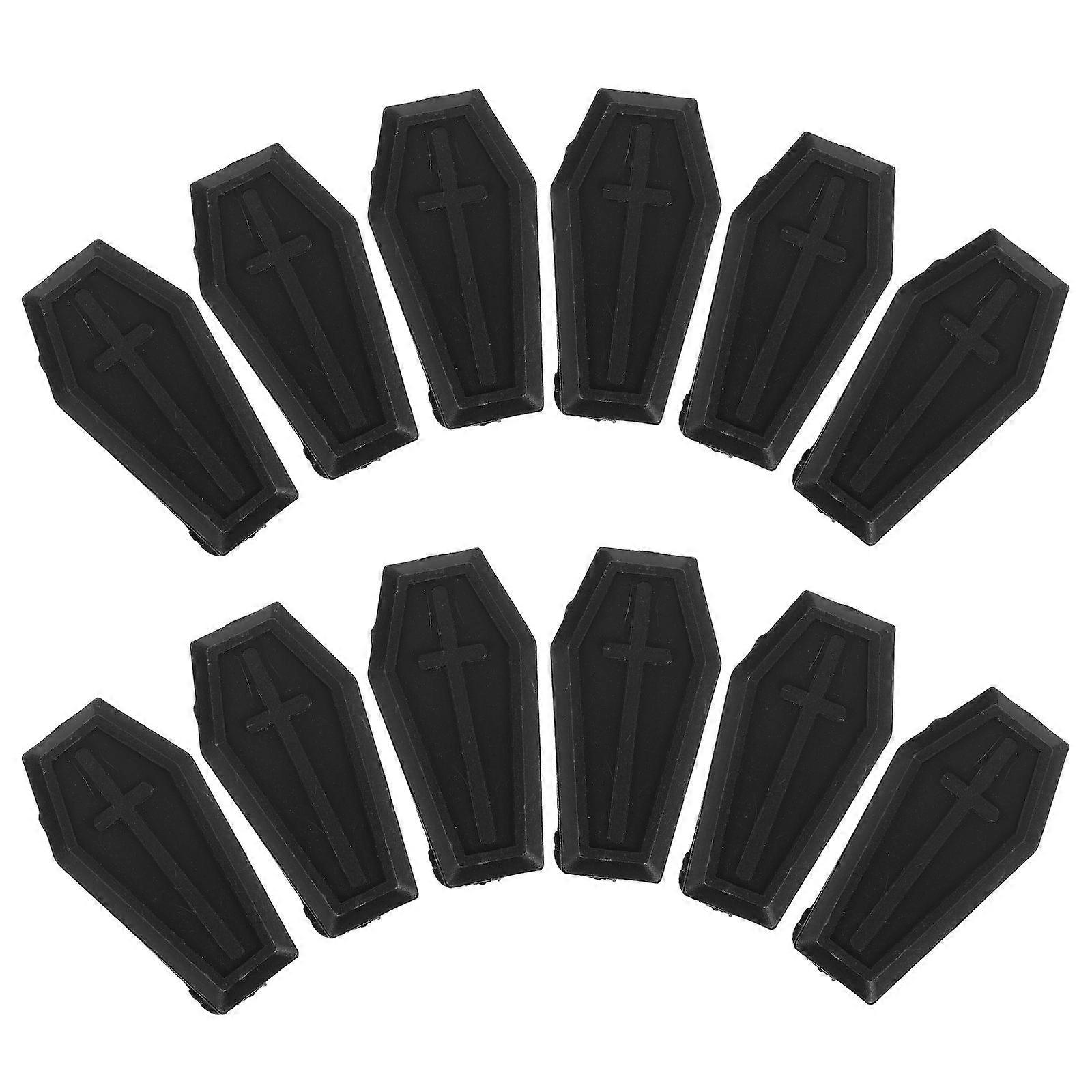 Coffin Model Plastic Coffin Boxes for Halloween Decor 12Pcs Set