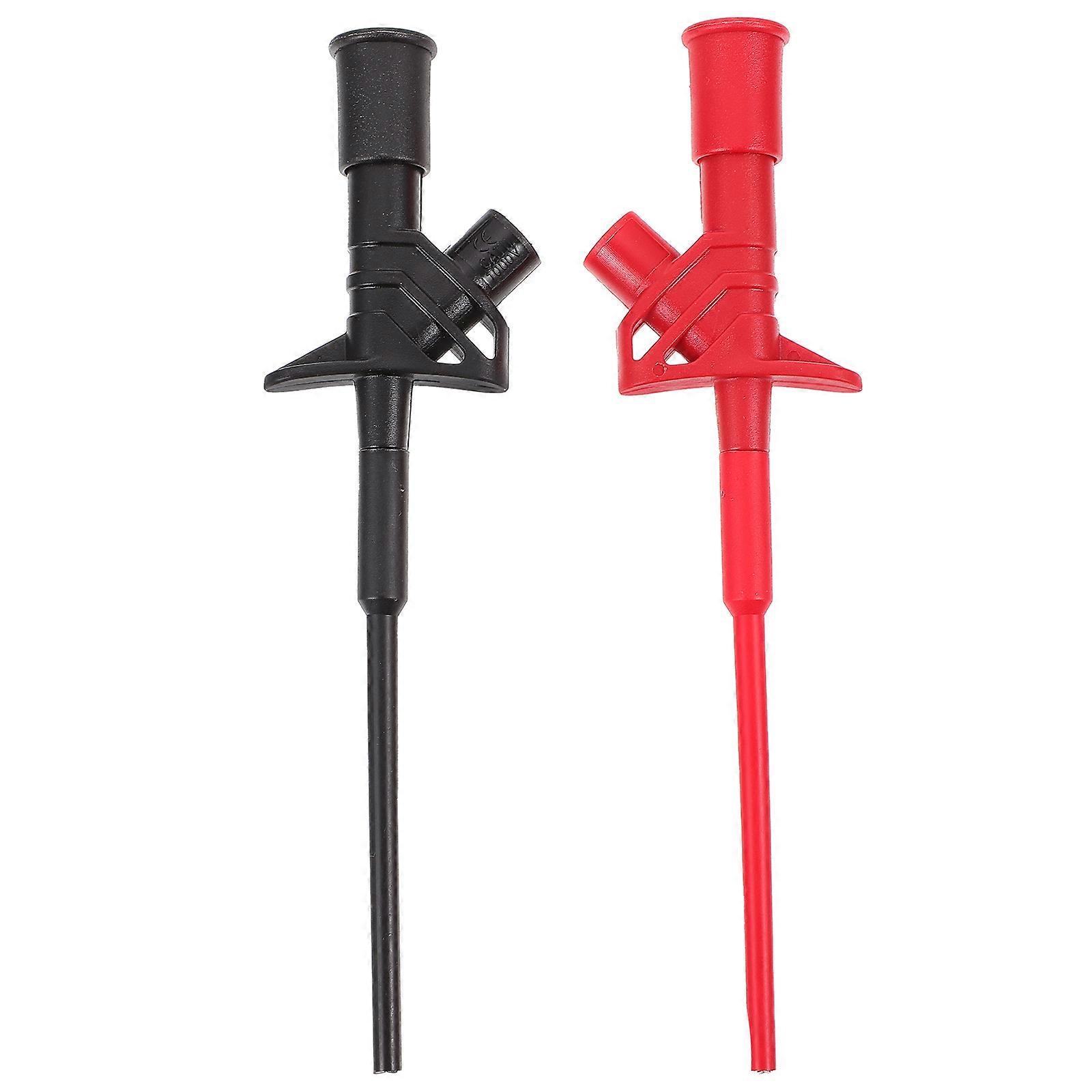 Test Clips Flexible Head Insulated Wire Clip For Electrical Testing 2Pcs