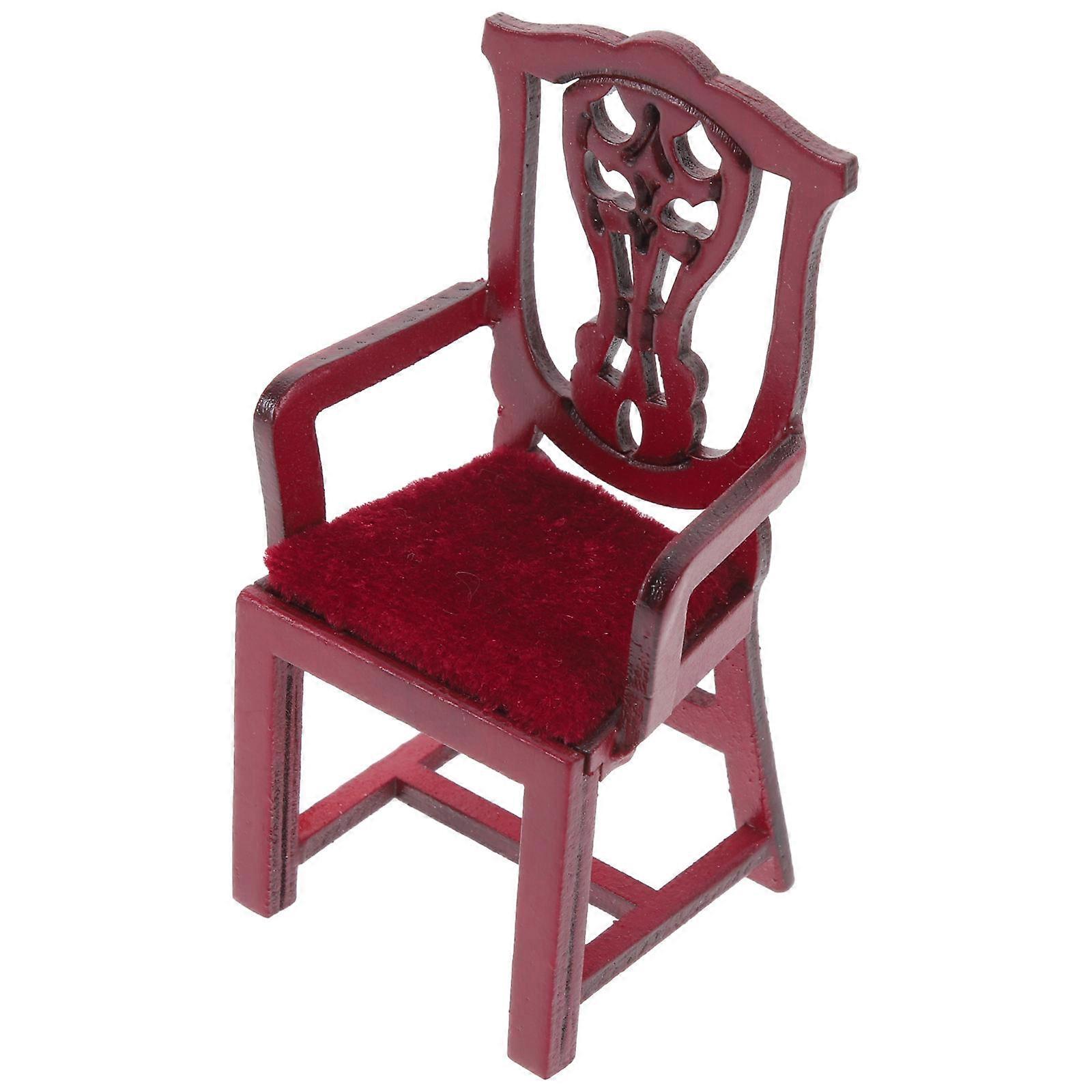 Miniature Model Supply Dollhouse Stool Model Mini Chairs European Style Decorative For Children Mixed Colors 8.6X4CM 1Set