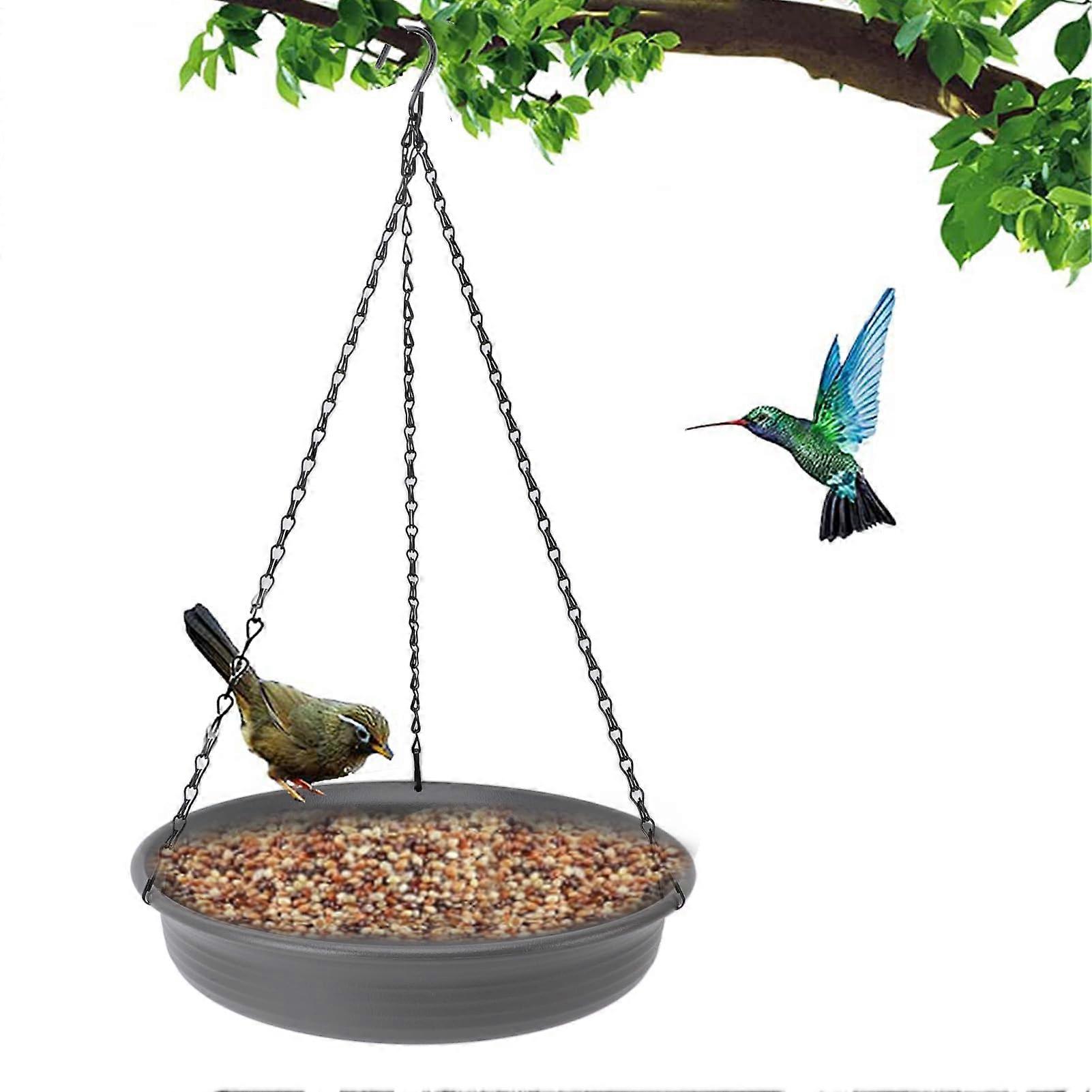 Bird feeder for outdoors, bird feeder to hang with hook, squirrelproof wild bird feeder made of metal, decoration to hang in outdoor area,