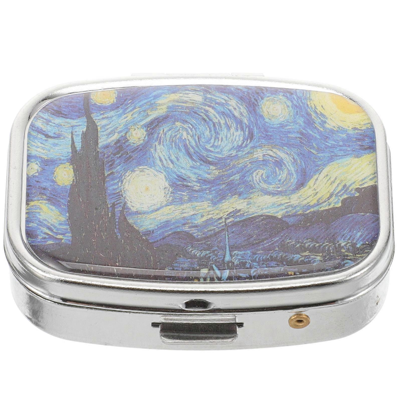 Small Pill Container Pill Organizer Portable Design For Travel Adults 5.5x4.5cm Compartmentalized Organization 1Pcs