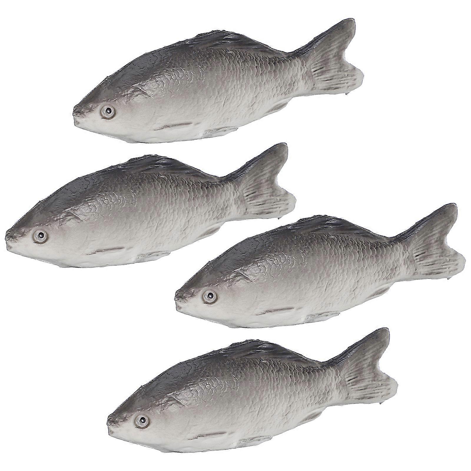 4pcs Realistic PU Fish Models Simulation Ornaments for Safe, Colorful Environmental Friendly Pretend Play Decor