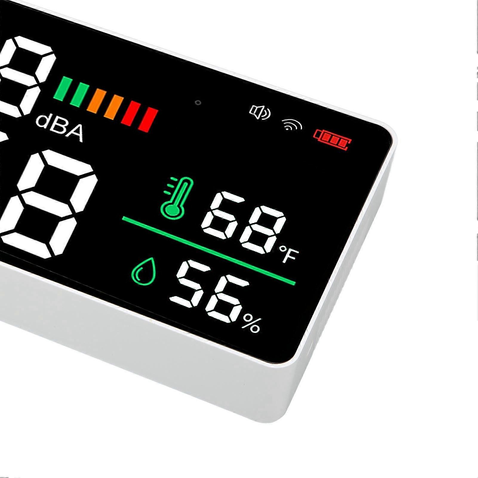 2.4GHz LED Decibel Meter, Wi-Fi, Wall Mountable, 11 Inch LED Display, Temperature, Humidity and Time Display, Sound Level Meter for Tuya