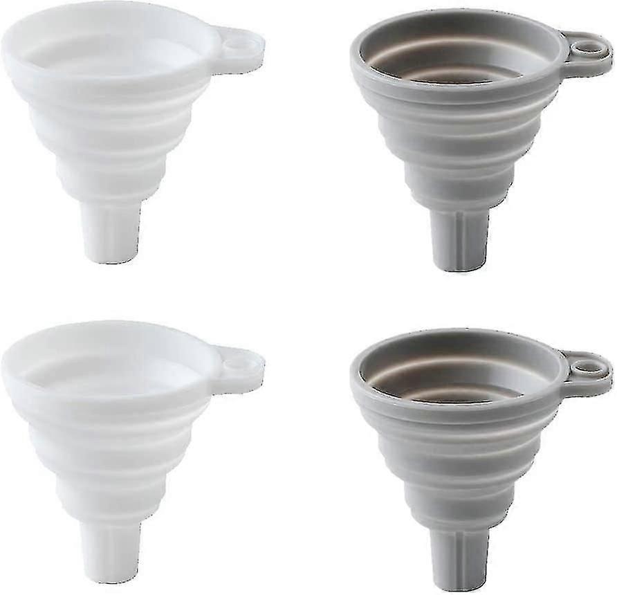 Silicone Collapsible Funnel 4pcs Household Funnel Foldable Funnel Water