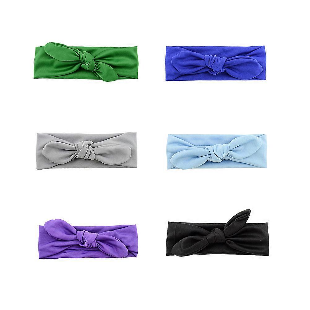 Infant Accessories Stretchy Bowknot Headwear for Toddler Stage Performance 6Pack
