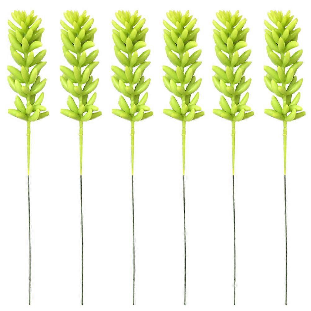 Artificial Succulent Plants Decorative Plastic Plant for Office 6Pcs Pack