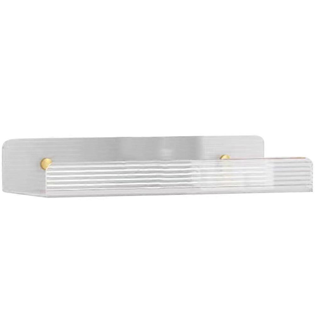 Home Wall Decor Acrylic Floating Shelf For Kitchen Bathroom Room Bedroom Storage 30x10cm Rectangular Simple and Classic 1Pack