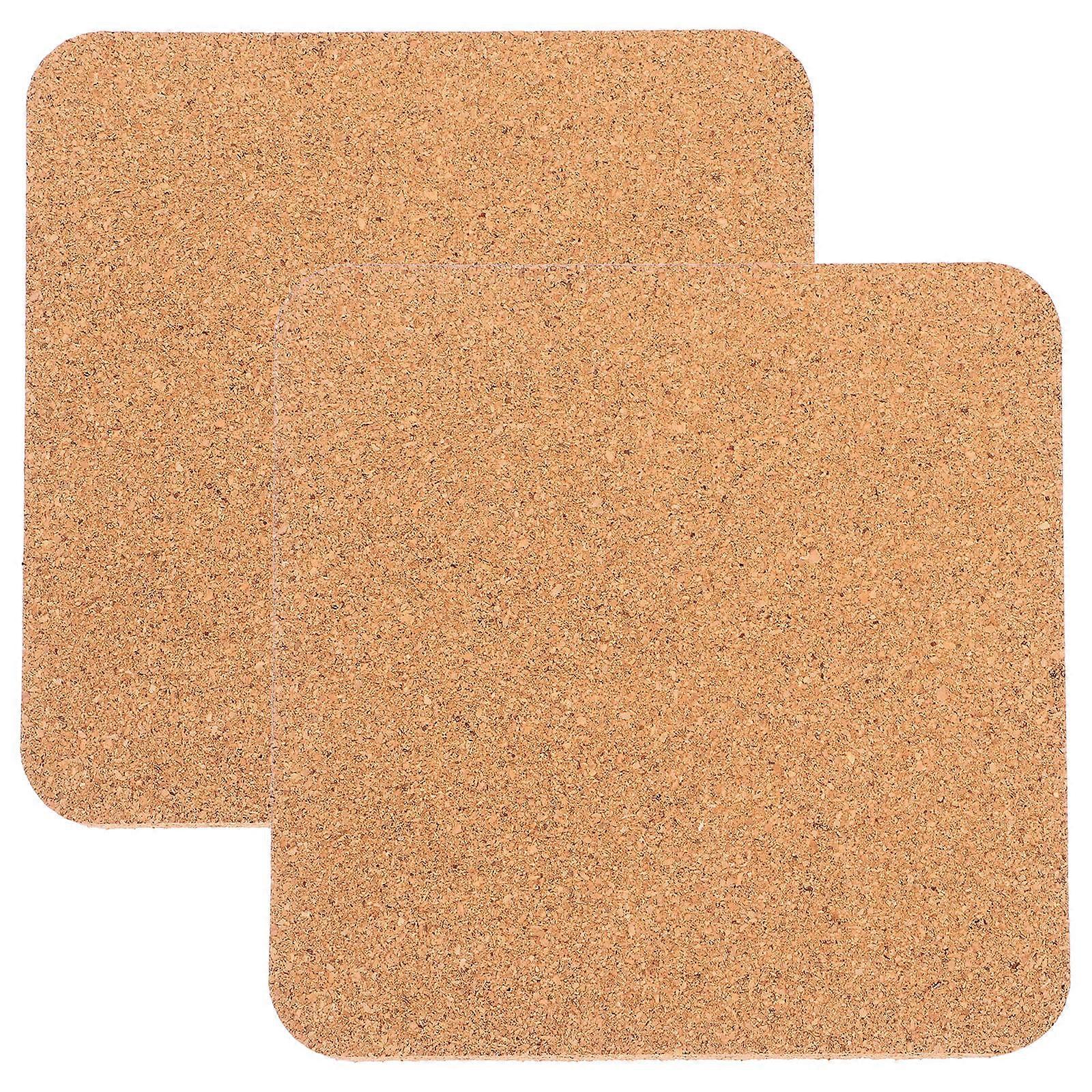 Cork Board Bulletin Board Craft Supply Wall Decoration Photo Display Square Design 2Pcs