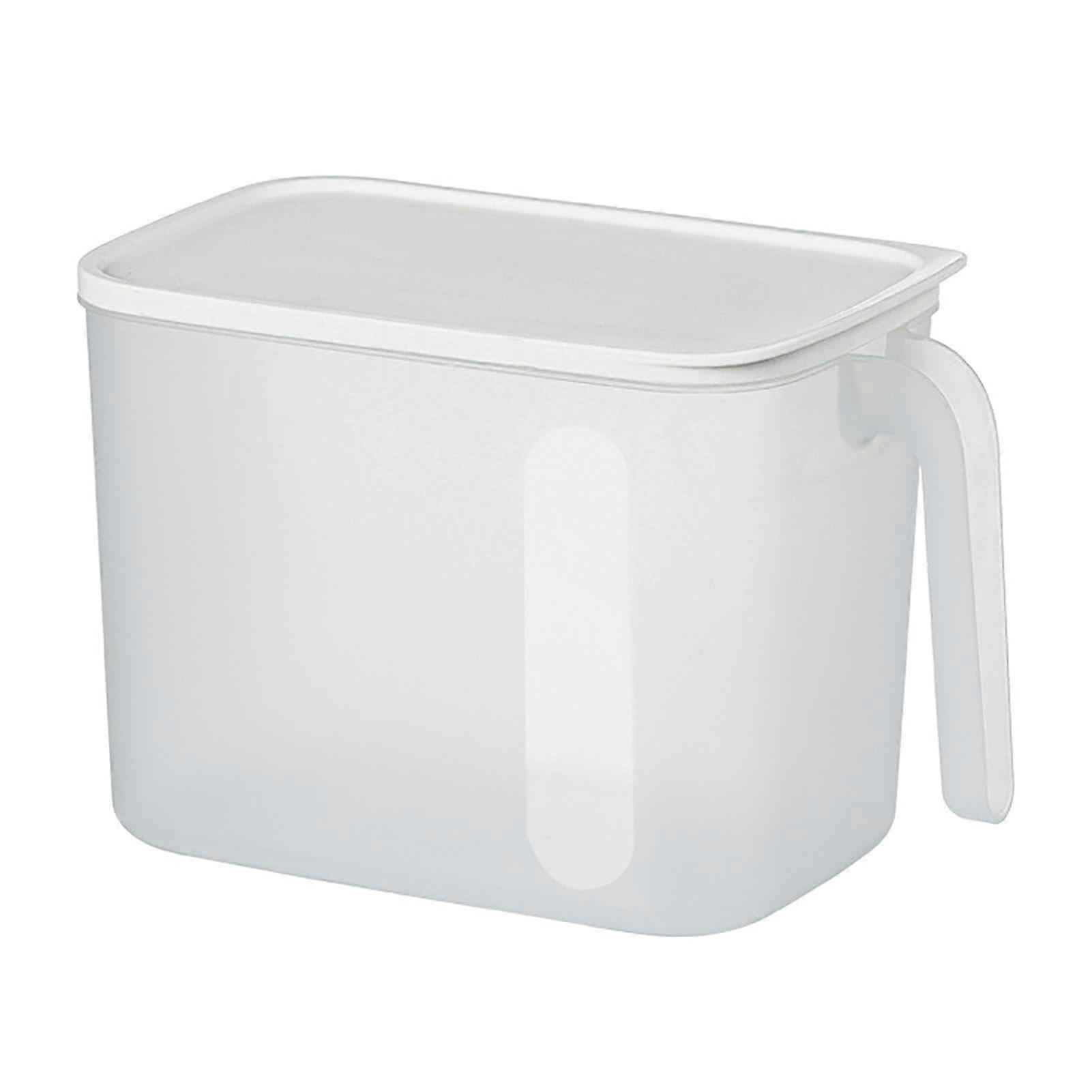 Stackable storage boxes for refrigerator, lighter ice cube holder, portable zer organizer with handle